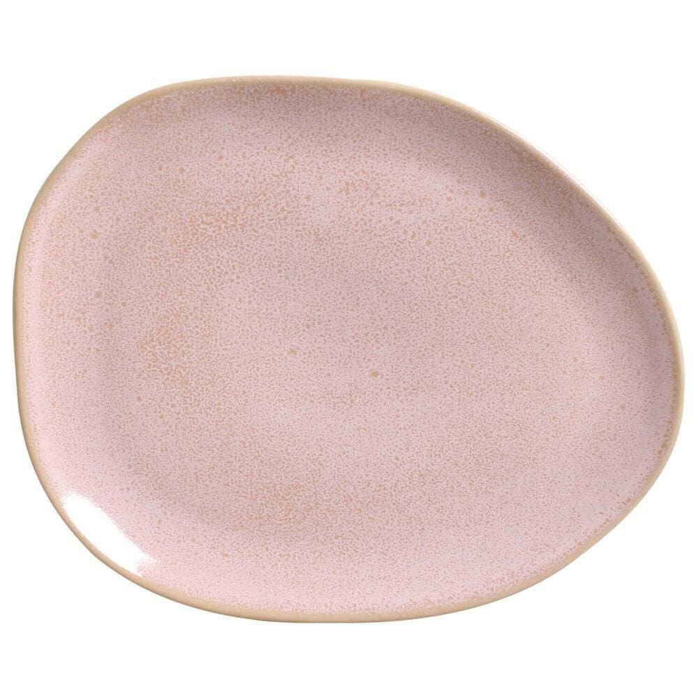 CONJUNTO C/ 6 PRATOS RASO OVAL ORGÂNICO LITCHI Ø 29x2,5 CM
