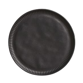 CONJUNTO C/ 6 PRATOS SOBREMESA LINHAS PRETO MATTE Ø 21,5 cm