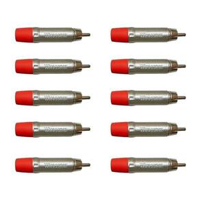 Kit Conector Plug Rca Macho Wc 1212 Rd 10Un Wireconex - P