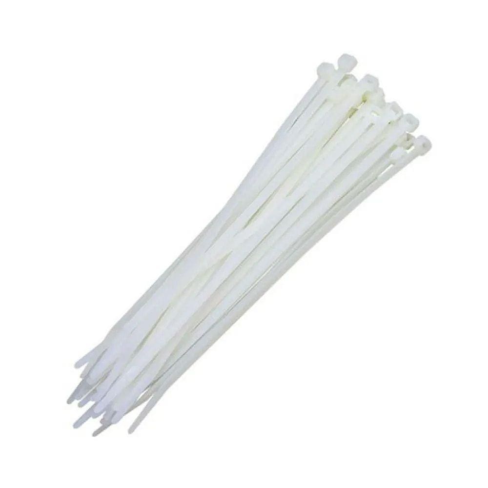 100 Abraçadeira Nylon Branca Fios e Cabos 350x4,8mm - Starfer