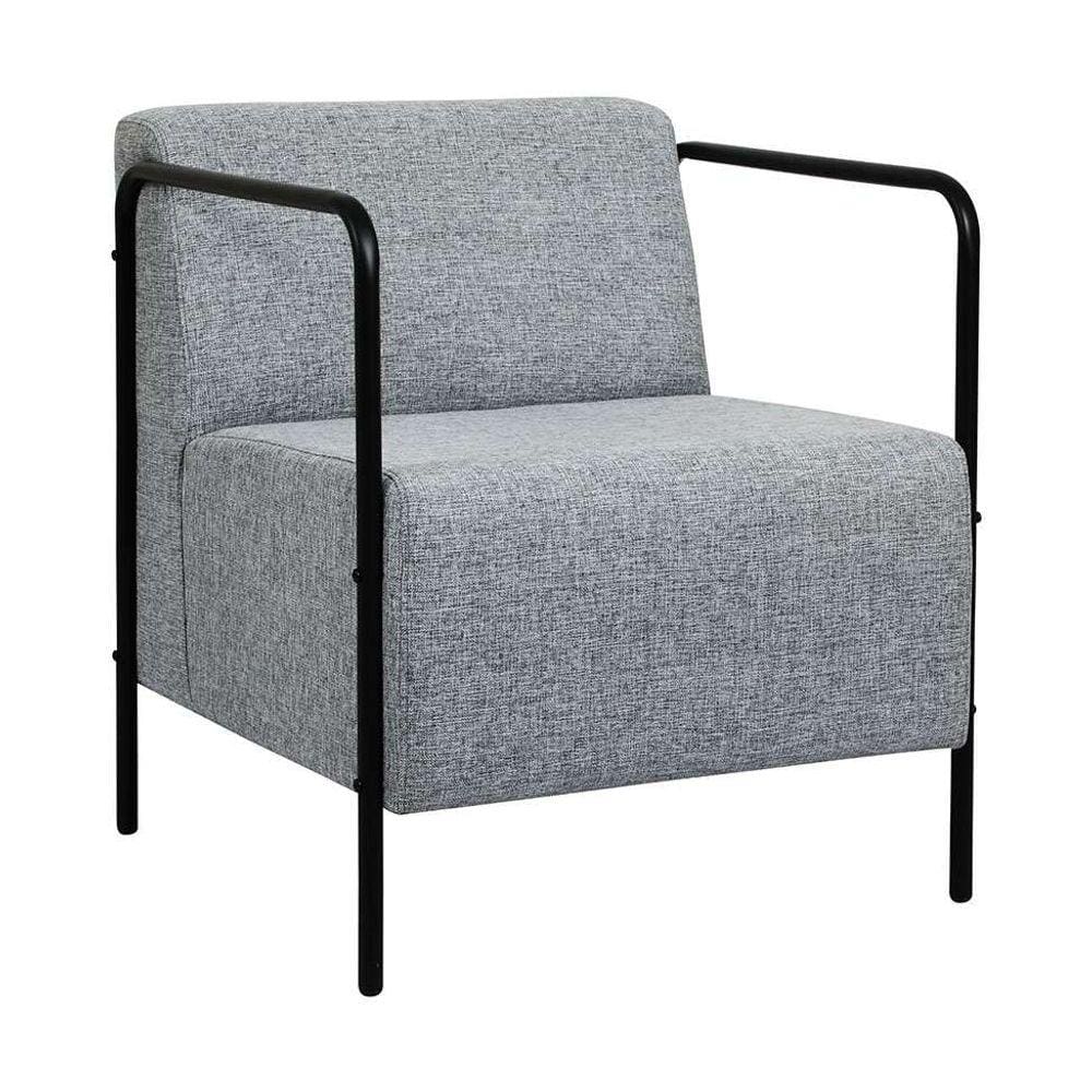 poltrona lino linho cinza