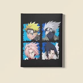 Quadro decorativo time 7 anime desenho naruto