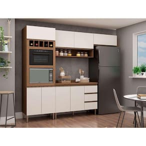 cozinha compacta com tampo lavanda 8 pt 3 gv Ébano e off white