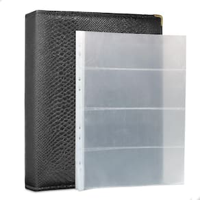 Álbum Fichário 10 Folhas PP Cédulas 4 Espaços 32x24 Cobra G