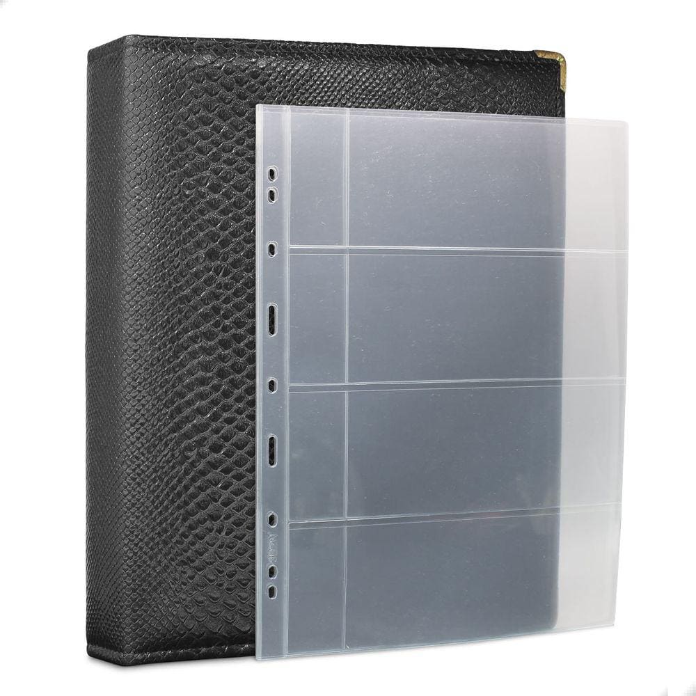 Álbum Fichário 10 Folhas Cédulas 4 Espaços Aba 32x24 Cobra G