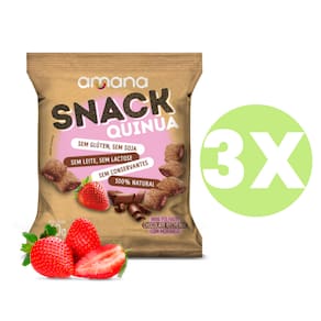 Snack de Quinua e Chocolate com Recheio de Morango SG Amana 40g