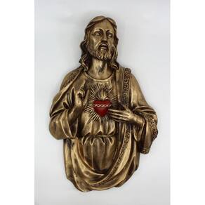 Sagrado Coração de Jesus - Parede - 30 cm - Dourado