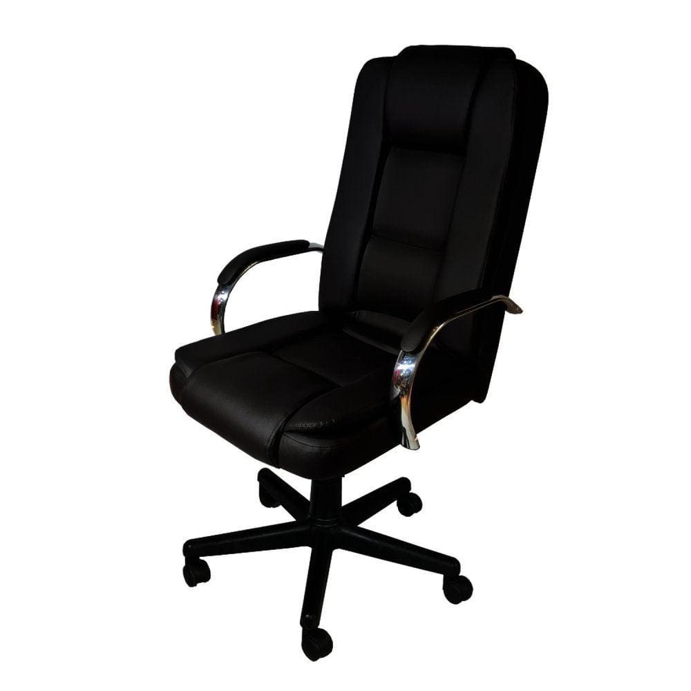 Cadeira Escritório Giratória Euro Presidente Ergo Decor Marrom