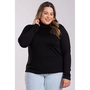 Blusa Cacharréu Feminina Manga Longa Plus Size Térmica Peluciada - Serena
