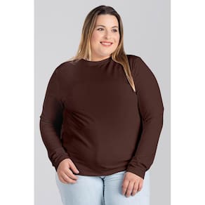 Blusa Feminina Manga Longa Plus Size Térmica Peluciada - Serena