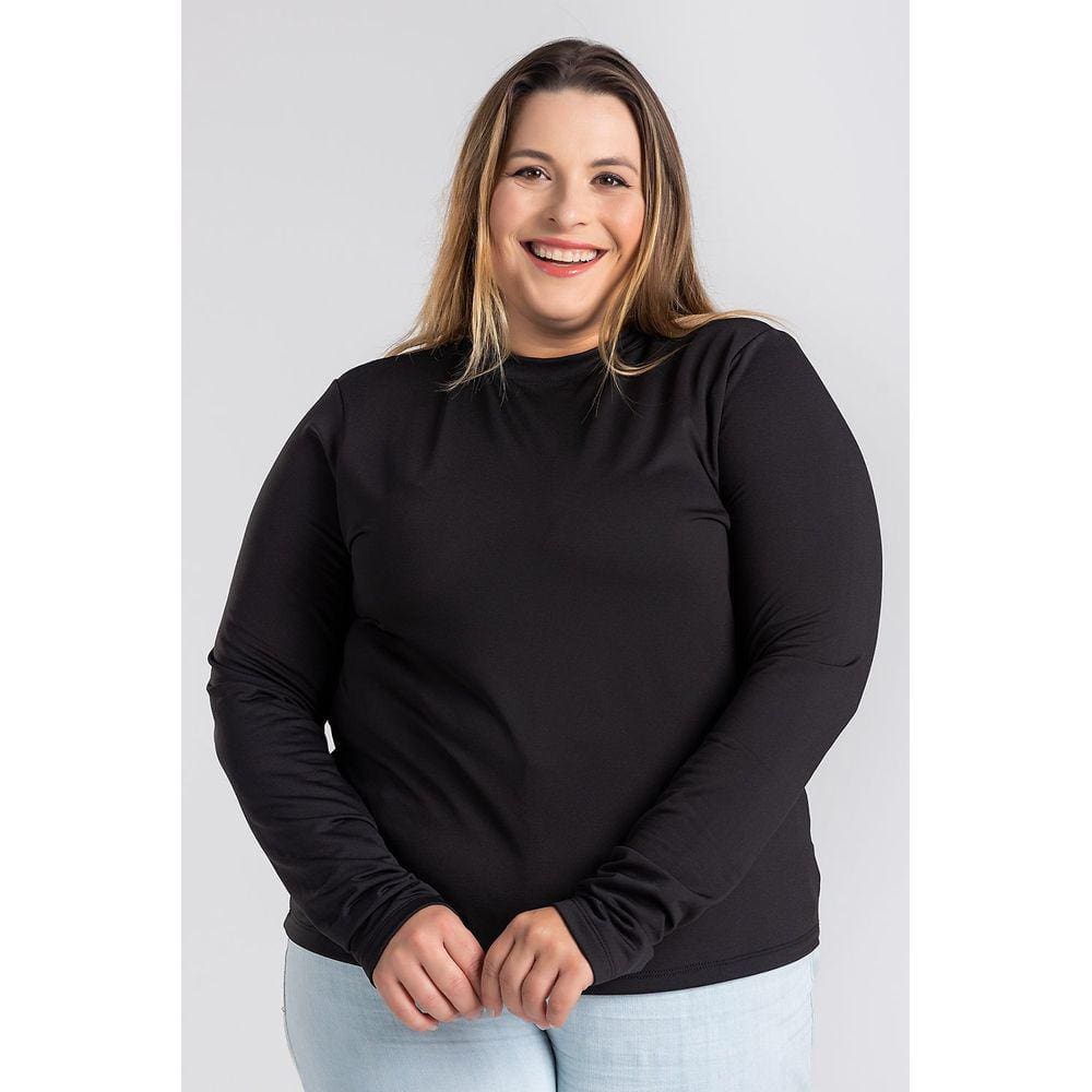 Blusa Feminina Manga Longa Plus Size Térmica Peluciada - Serena