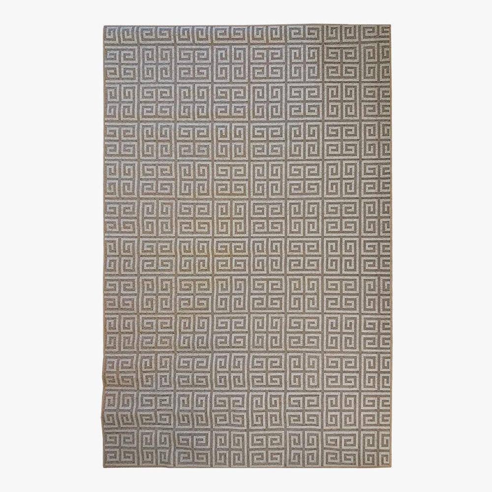 Tapete Sala Magia Geometrico Grego 200X300 Cm Bege 2X3M