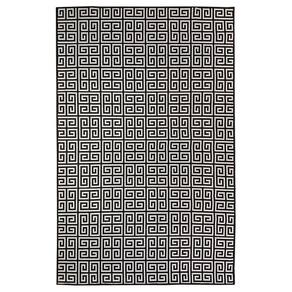 Tapete Sala Magia Geometrico Grego 200X300 Cm Preto Prata