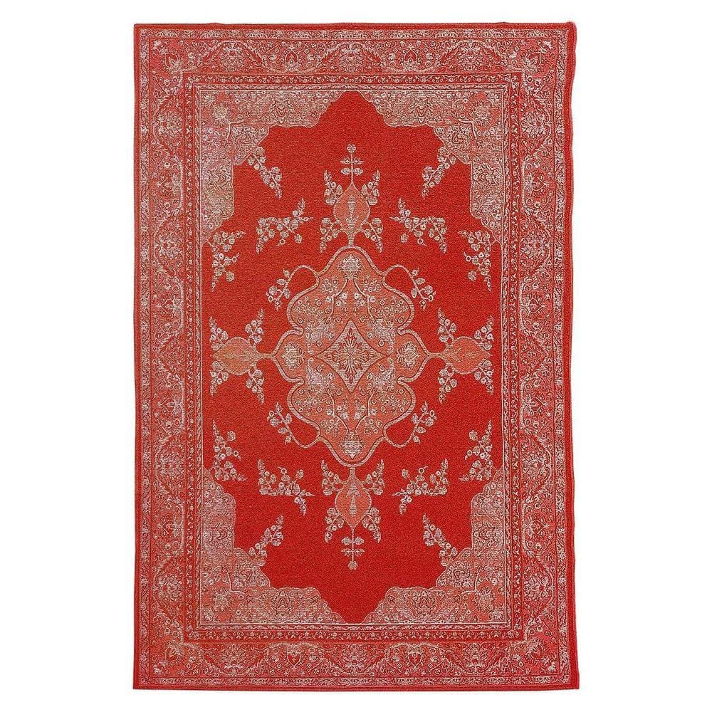 Tapete Sala Tabriz Vermelho 200X300 Cm Classico Tipo Belga