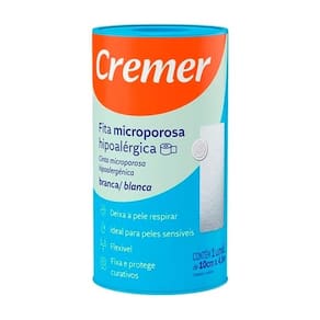 Fita Microporosa Cremer Branca 10cmx4,5m - Embalagem com 12 Unidades
