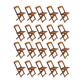 Kit 20 Cadeiras De Madeira Dobravel Mel