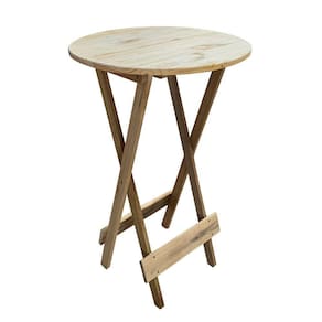 Mesa Bistrô De Madeira Dobrável Para Restaurante - Sem Pintura / Crua