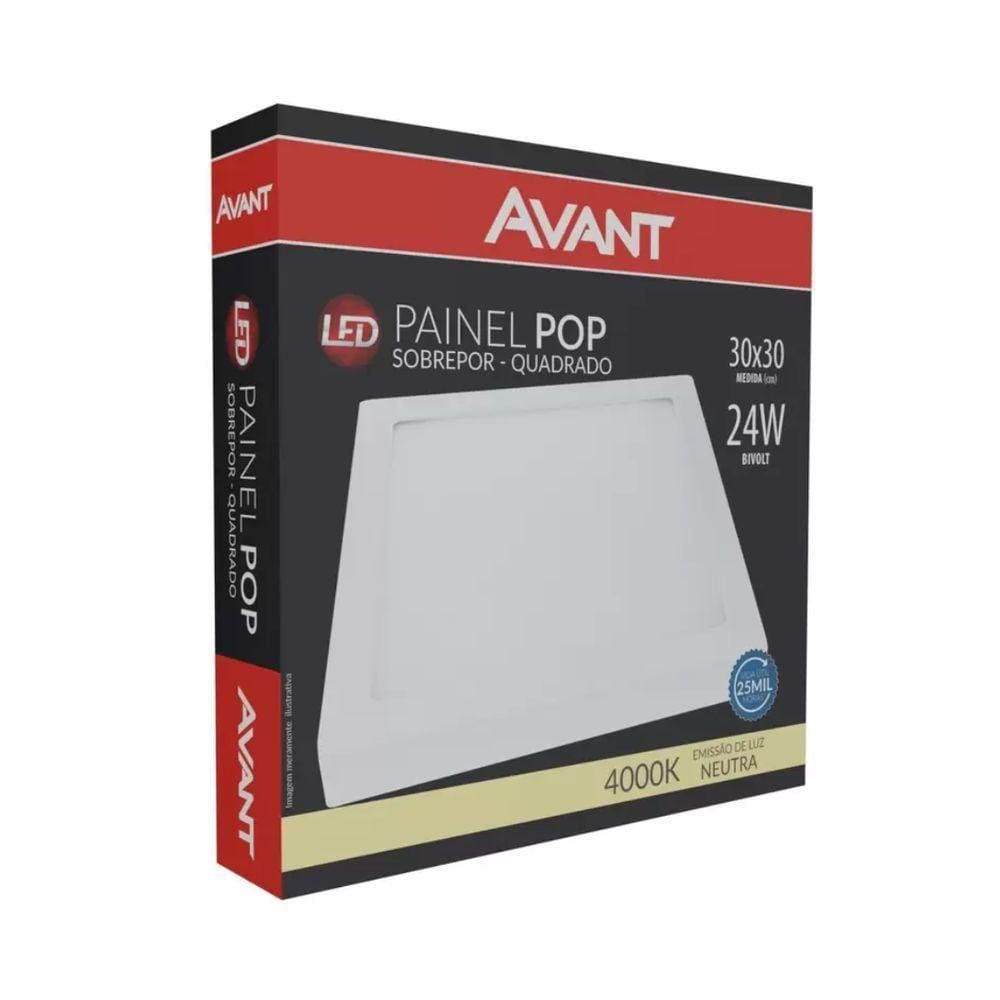 Painel Led 24w Sobrepor Neutro 4000k