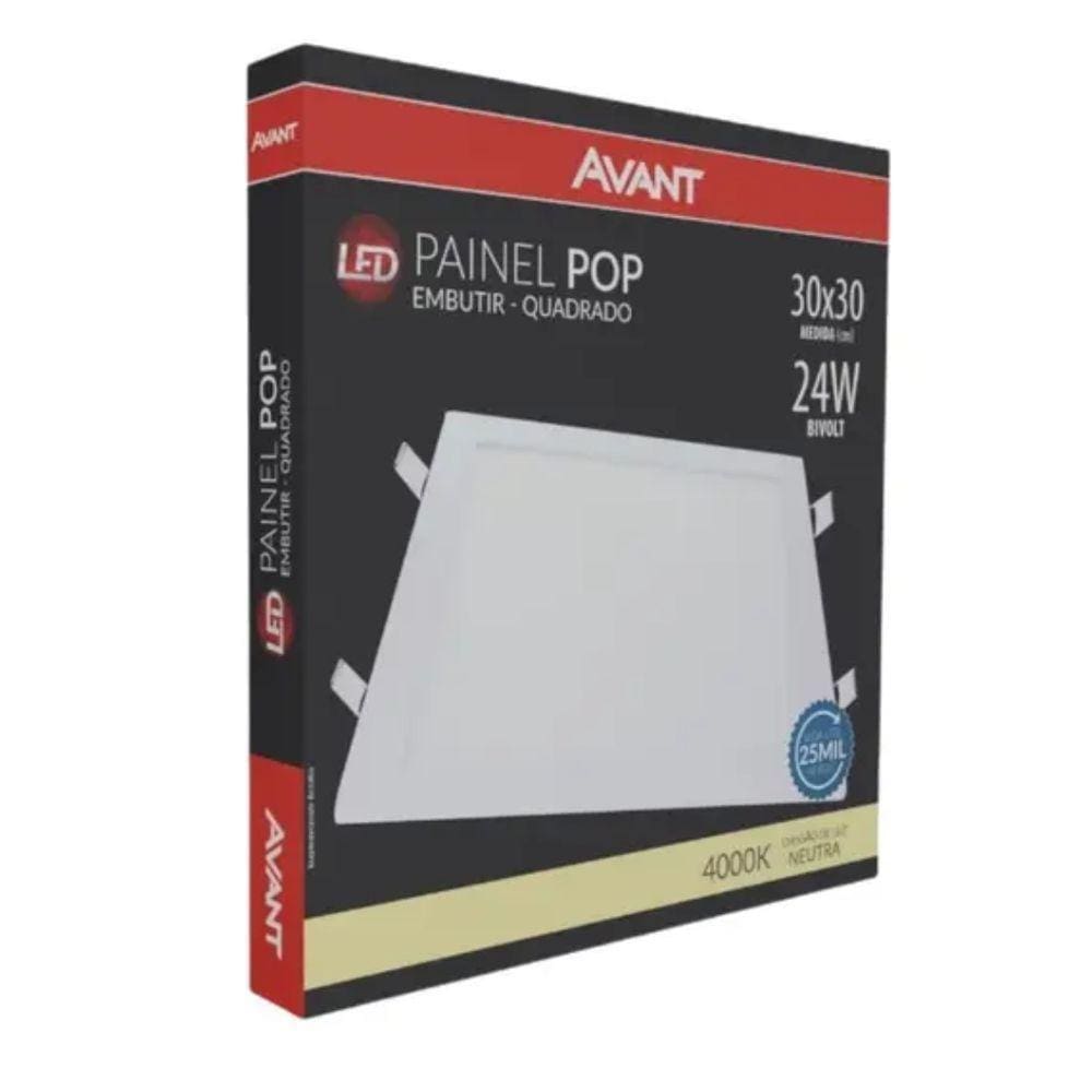 Painel Led 24w Embutir Neutro 4000k