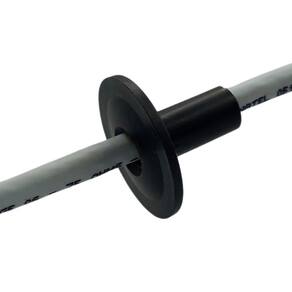 100 Pçs Bucha Passagem Vedação p/ Cabo Coaxial Rede Preta