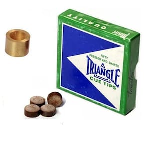 4 Solas Triangle 11mm + 1 Virola Metal Taco Sinuca