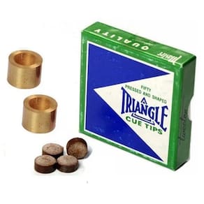 4 Solas Triangle 12mm + 2 Virola Metal Taco Sinuca