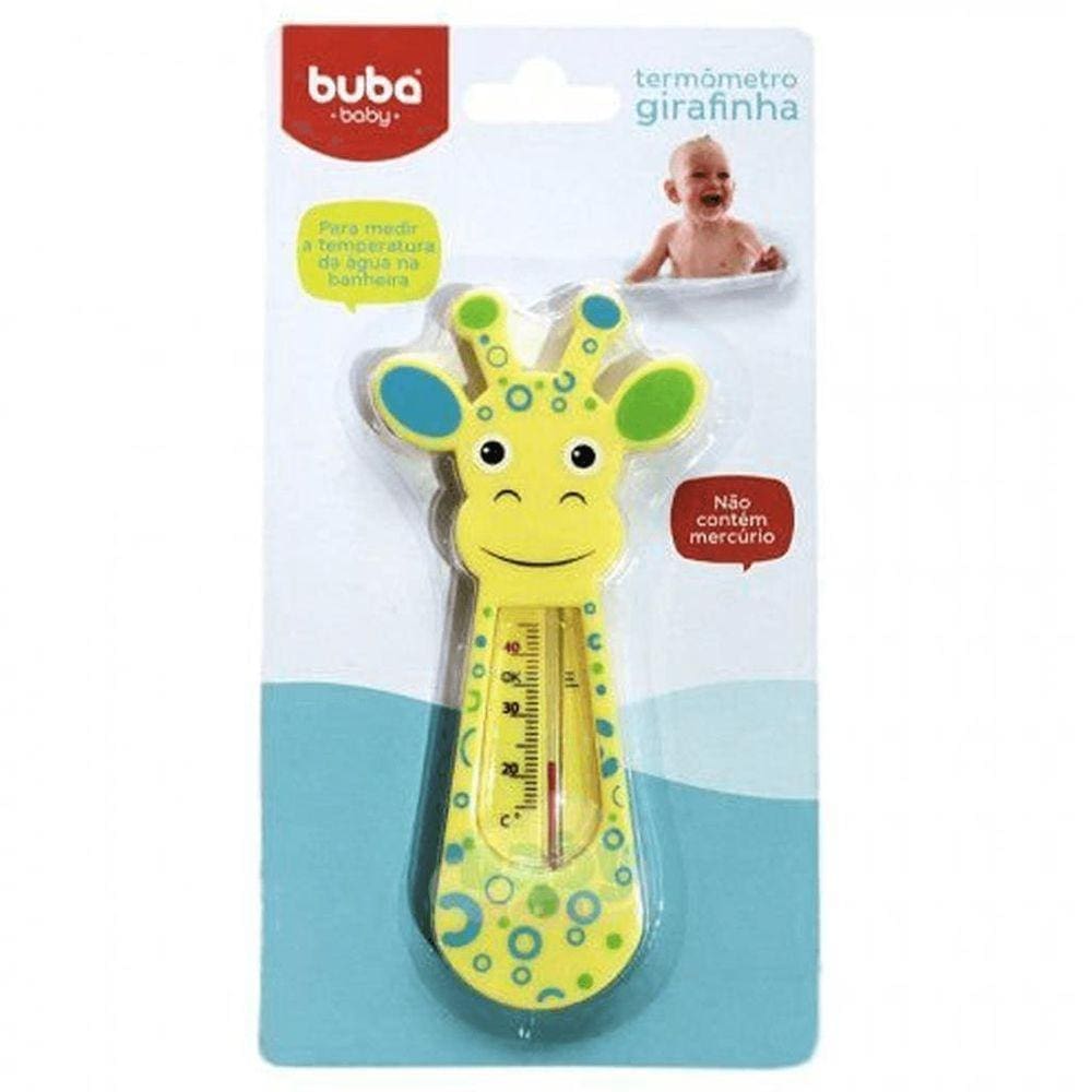 Termômetro De Banho Sem Mercúrio Girafinha Azul Buba Baby