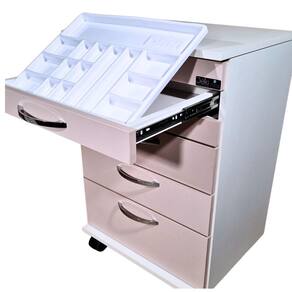 Modelo Deki - Mesa Auxiliar Lumen 05 Gavetas Rosa