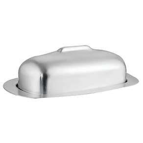 Manteigueira de Inox Porta Manteiga Com Tampa Oval