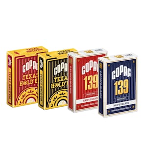 Kit Completo: 2 Baralhos Texas Hold`em + 2 Baralhos 139 Naipe Convencional