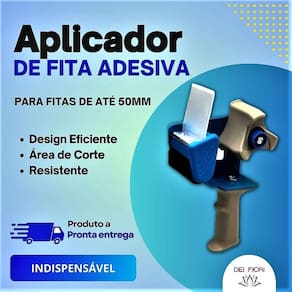 Aplicador Suporte Fita Adesiva Larga 50mm Com Cortador Fita