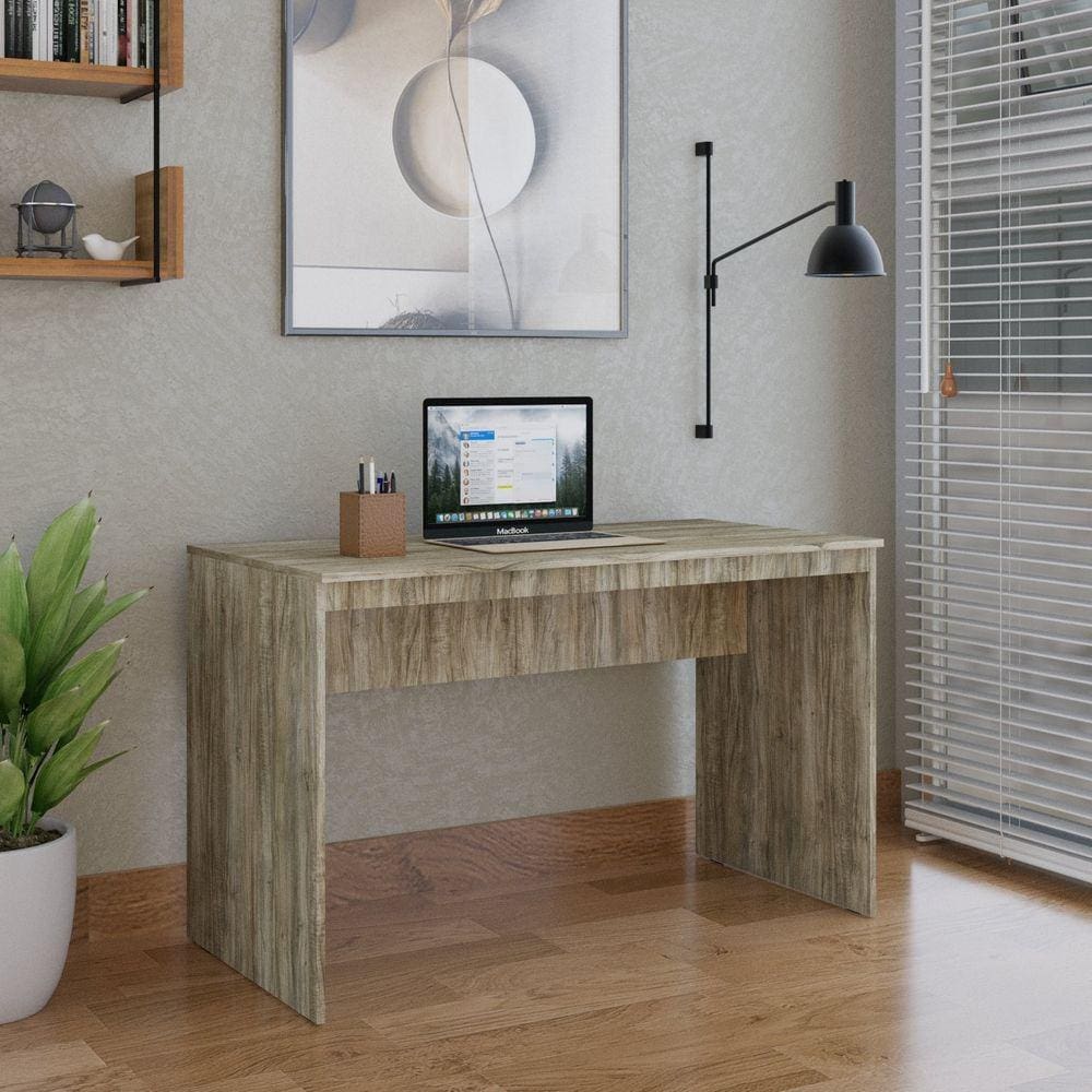 Mesa para Escritório 120cm Office Turim Espresso Móveis Carvalho