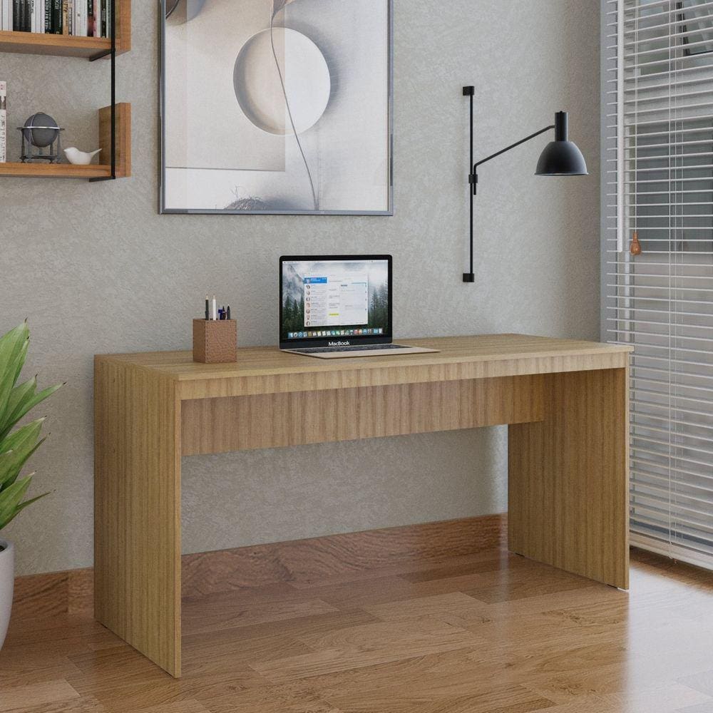 Mesa para Escritório Diretor 150cm Turim Espresso Móveis Lamina Mel