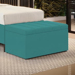 Calçadeira Baú Navi 90 / Z-016 Sued Azul Turquesa