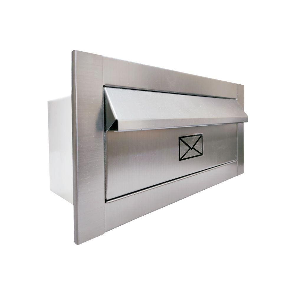 Caixa De Correio Correspondência Pequena 15x19 Frente Em Inox - Cor: Branco