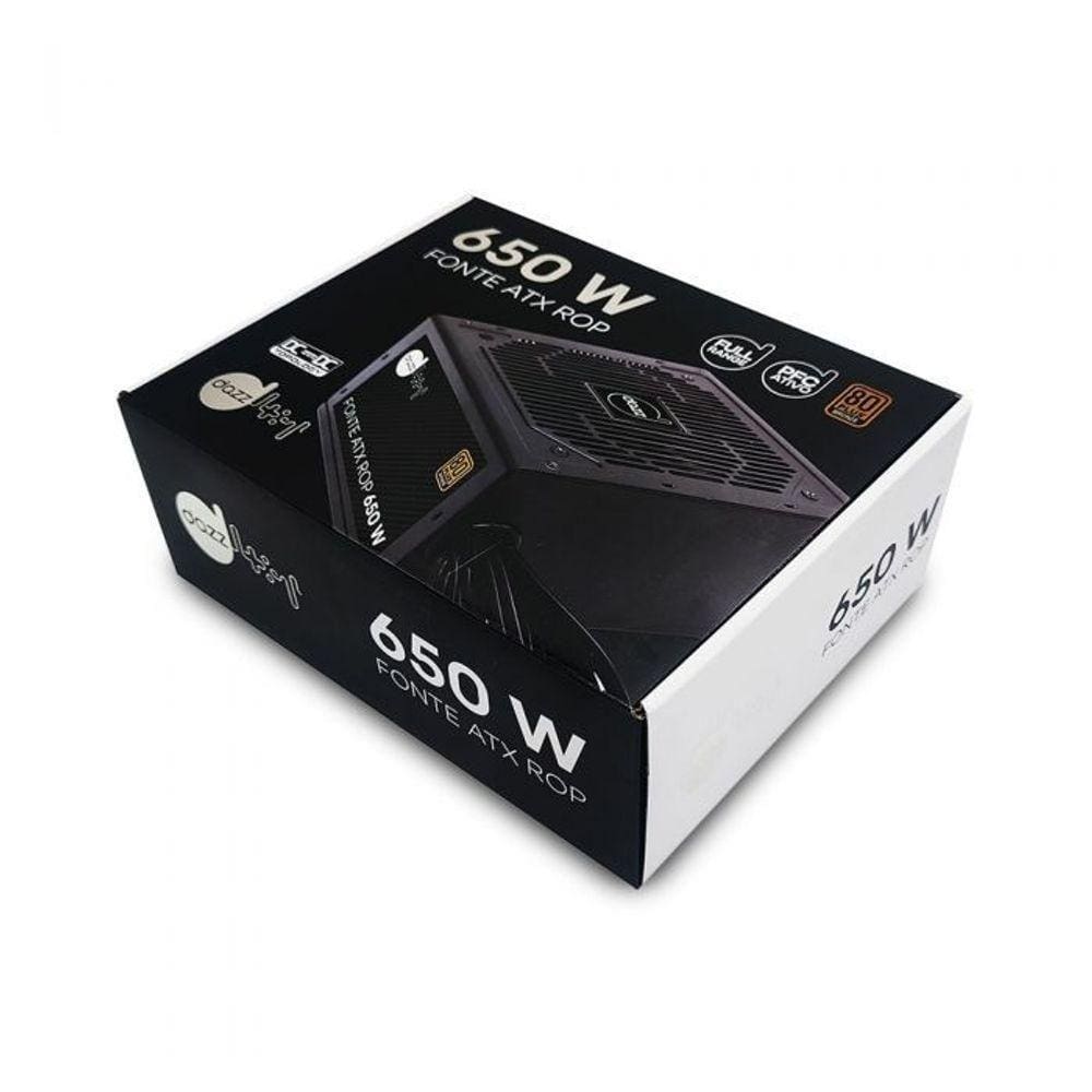 Fonte De Alimentação Atx Dazz Rop 650W 80 Plus Bronze Pfc Ativo 63000002