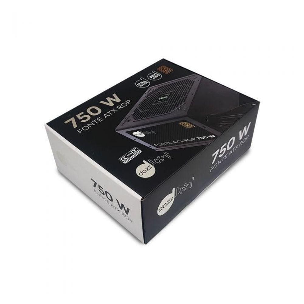Fonte De Alimentação Atx Dazz Rop 750W 80 Plus Bronze Pfc 63000003