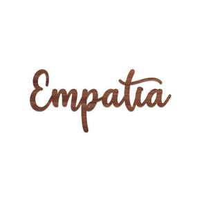 Arte Empatia 35cmx16cm - Cria Arte Laser Madeira Escuro