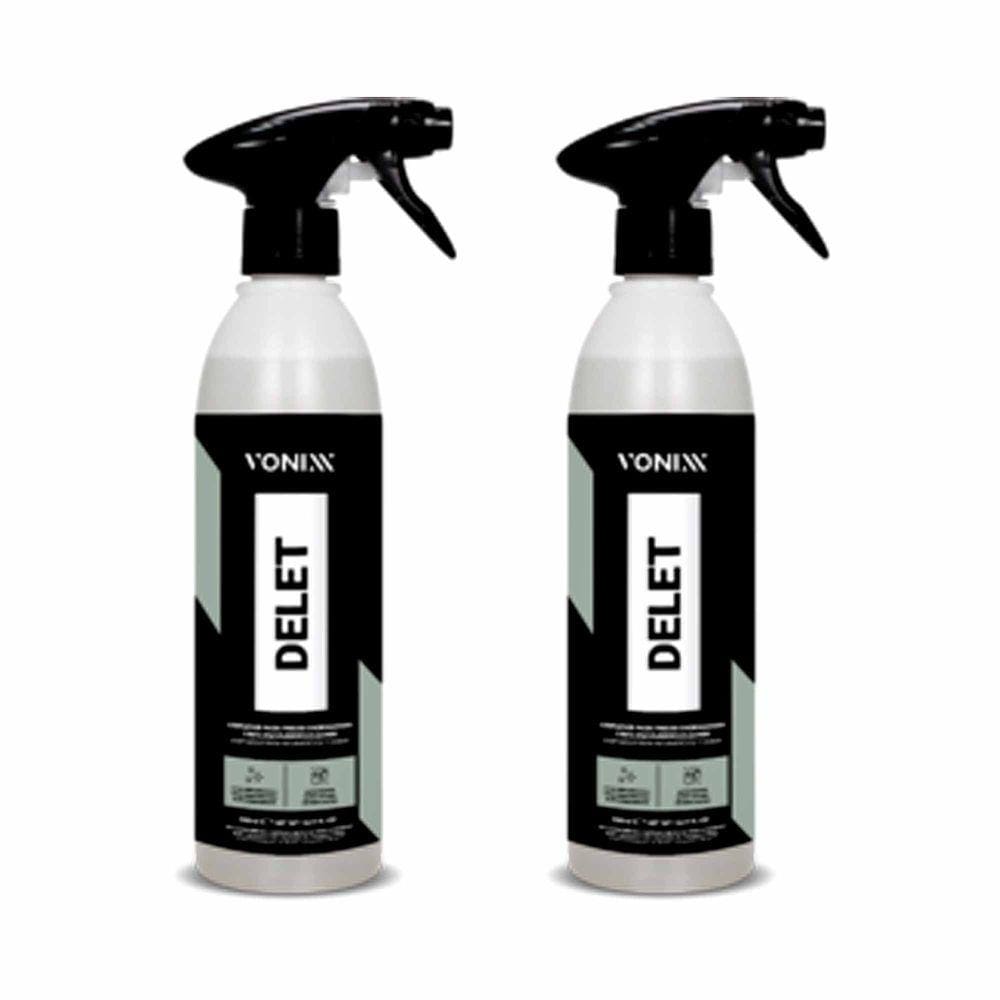 2 Limpador De Pneu Plástico Borracha Delet Vonixx 500ml