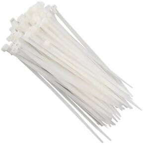 50 Abraçadeira Nylon Branca Fixação e Organização 400x7,6mm - Starfer
