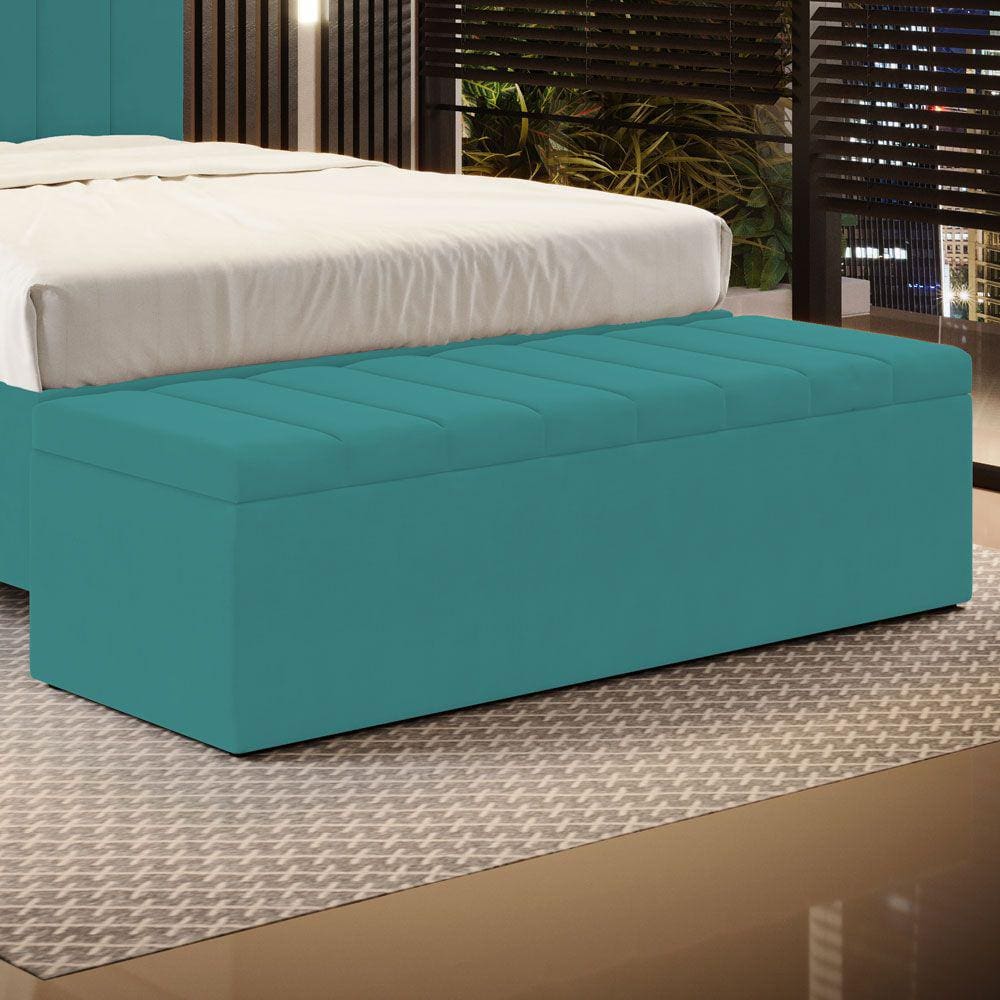 Calçadeira Baú Navi 195 / Z-016 Sued Azul Turquesa