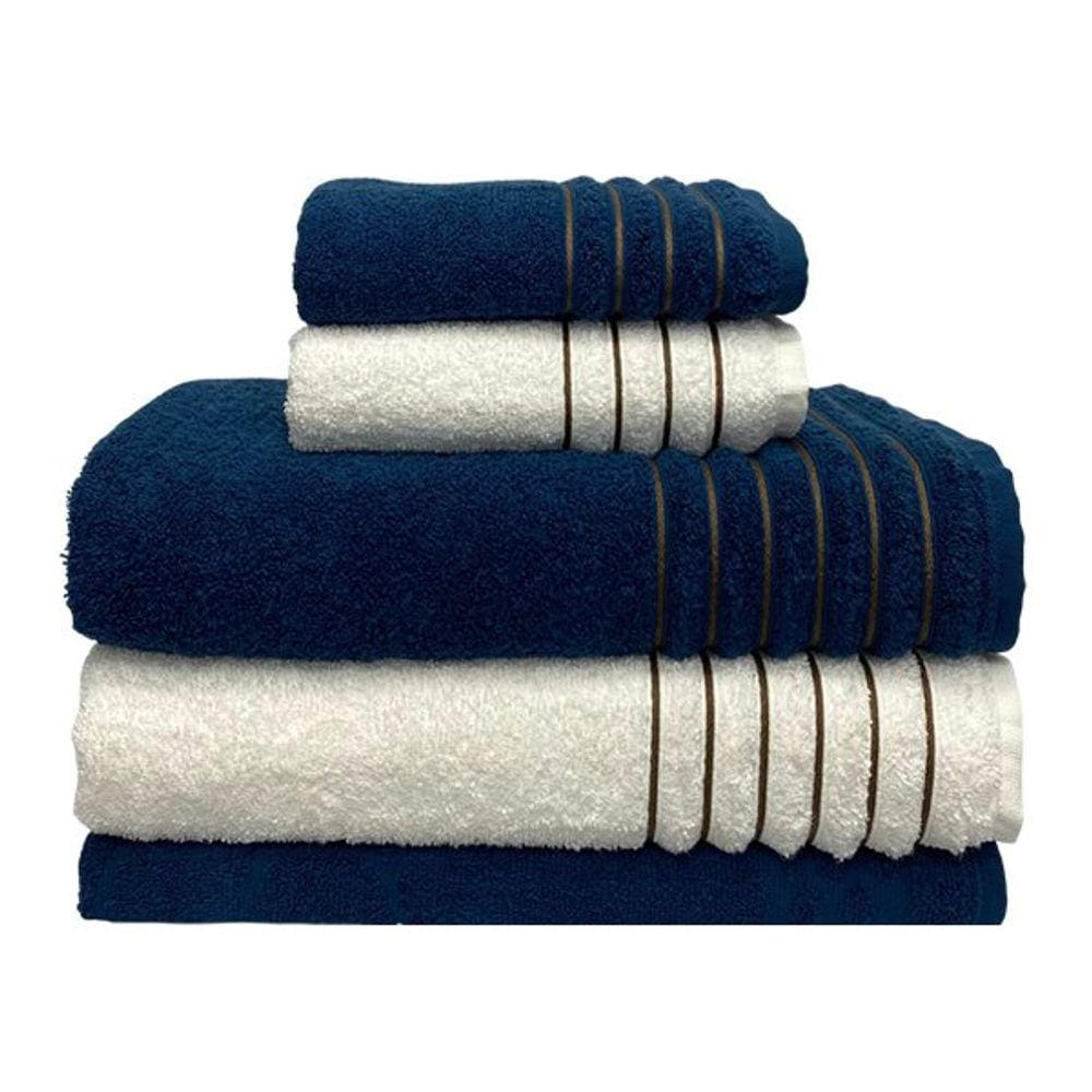 Jogo de banho 5 peças kit de Toalha fio penteado Jogo de toalha gigante toalha de alta absorção marca Casa da Toalha