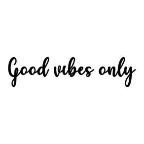 Arte Good Vibes 60cmx14cm - Cria Arte Laser Cinza Claro