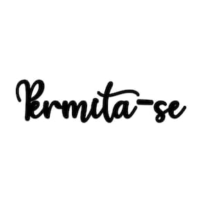 Arte Permita-se 38cmx9,5cm - Cria Arte Laser Preto