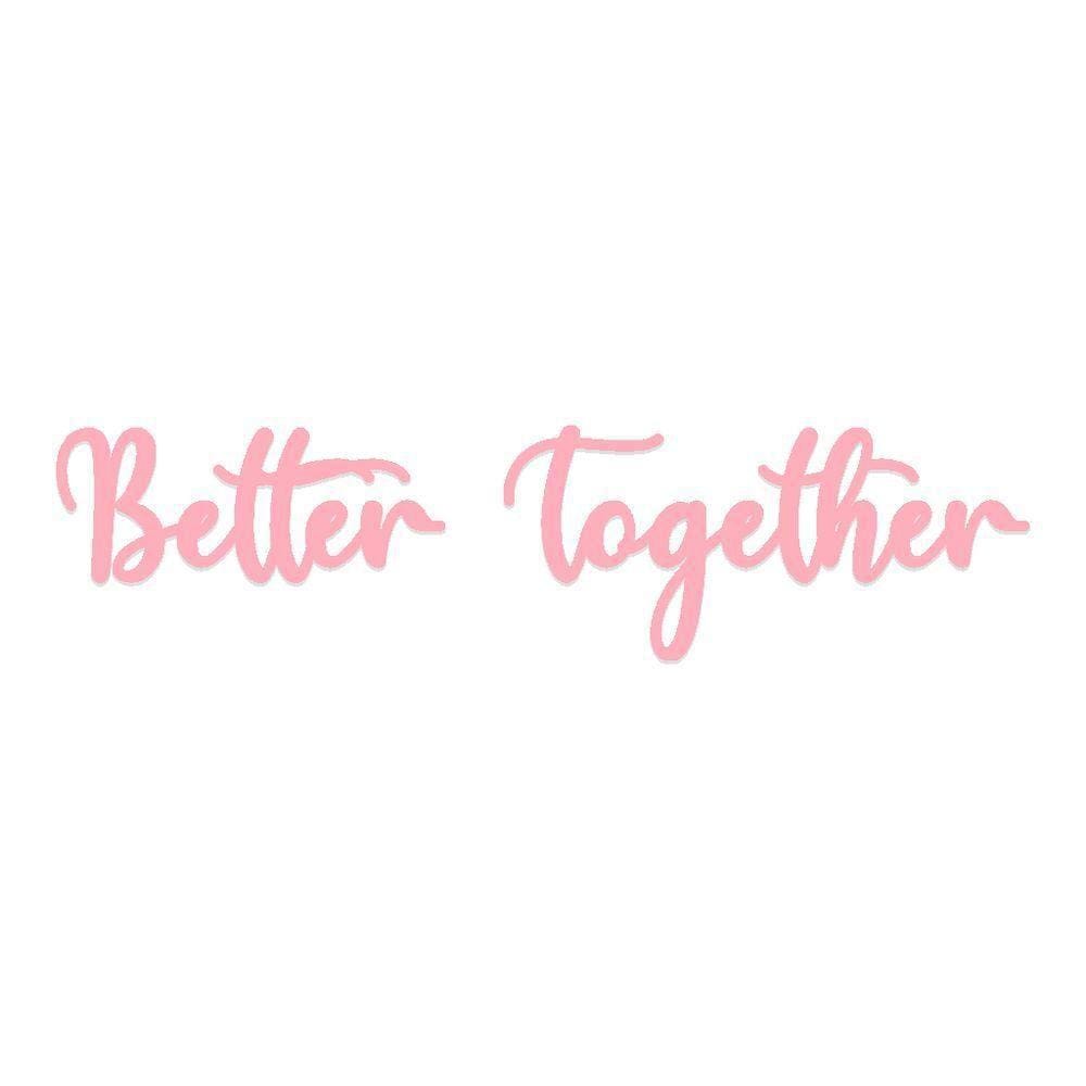 Arte Better Together 60cmx14,5cm - Cria Arte Laser Rosa Claro
