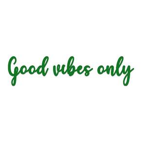 Arte Good Vibes 60cmx14cm - Cria Arte Laser Verde