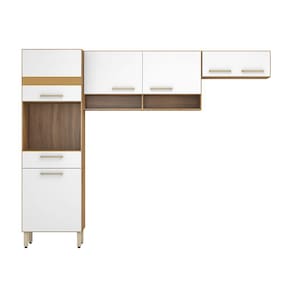 Cozinha Compacta 06 Portas 01 Gaveta S/Balcão Dama Amendola Branco Demóbile