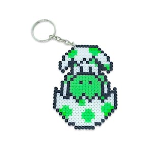 Chaveiro Pixel Art (Hama Bead) Yoshi Super Mario