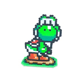Enfeite De Mesa Pixel Art (Hama Bead) Yoshi Super Mario