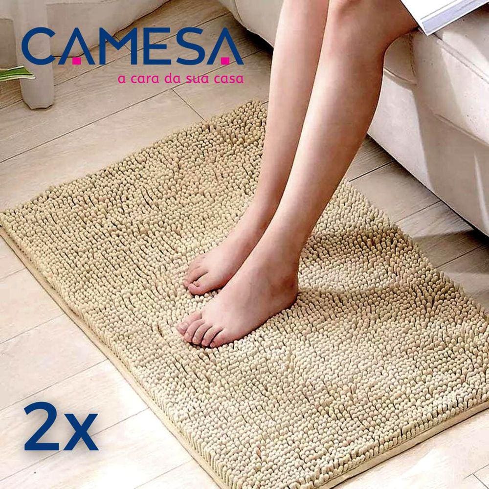 Kit 2 Tapete Banheiro Antiderrapante Piso Lavabo Saída Box